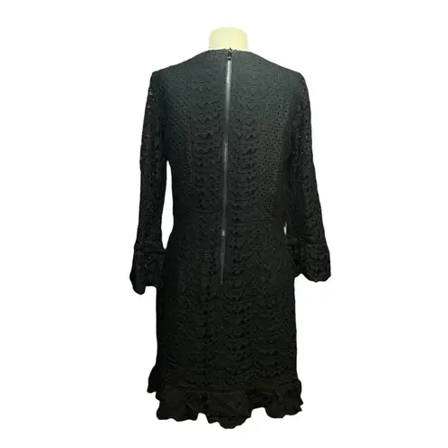Whistles Black Crochet Bell Sleeve Sheath Black Size US 8