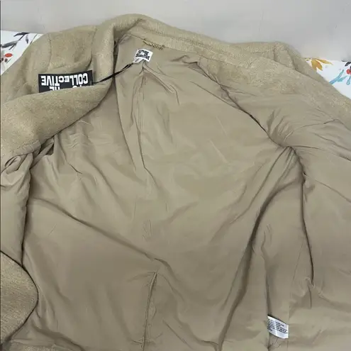 Future Collective Beige Wool Blend coat Tan Size XXL - Image 8