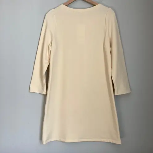 Emerson Fry Alice Sweater Dress Large Ivory Cream Puff Sleeve Neutral Minimalist