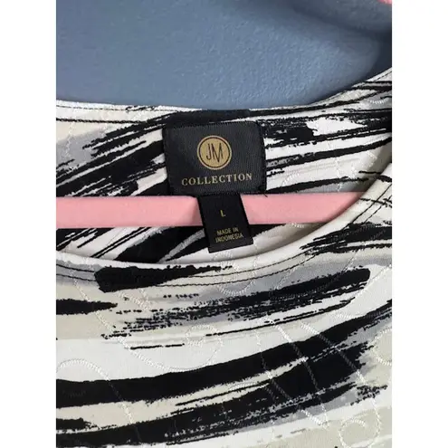 JM Collection Top Women's Size Large Art to Wear Brush Strokes Abstract Textured