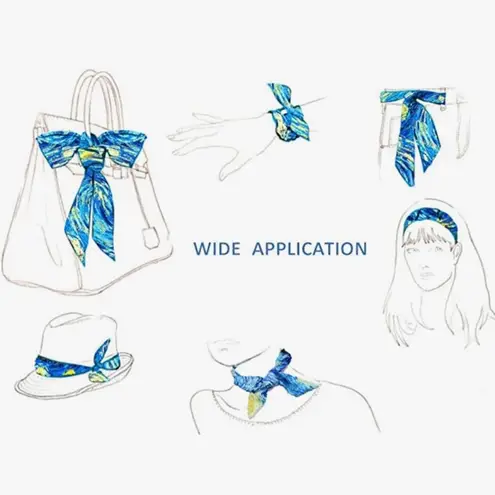 Merry Christmas Print Thin Purse Scarf / Hairband / Scarf