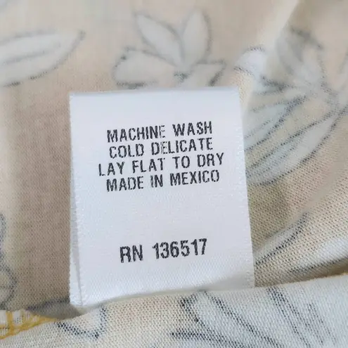 Loveappella Yellow Floral Mini Dress with Open Tie Back NWT Size XL