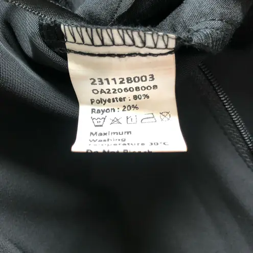 Commense Womens Dress Pants XS Black Pleated Front Wide Leg Casual Business