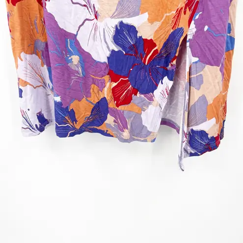 LOGO By Lori Goldstein Womens Bundle Lot (2) Floral Blouse & Camo Tank Top XS