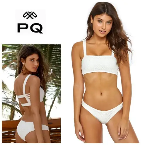 PilyQ New. white bikini set. Medium. Retails $149