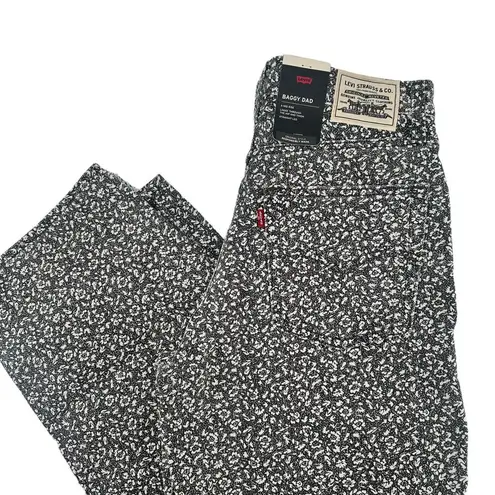 Levi's Wellthread Baggy Dad Jeans Size 27x30 Moonflower Black Oversized NWT