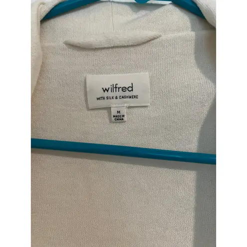 Aritzia Wilfred  Silk & Cashmere Blend Open Front Cardigan – Size M