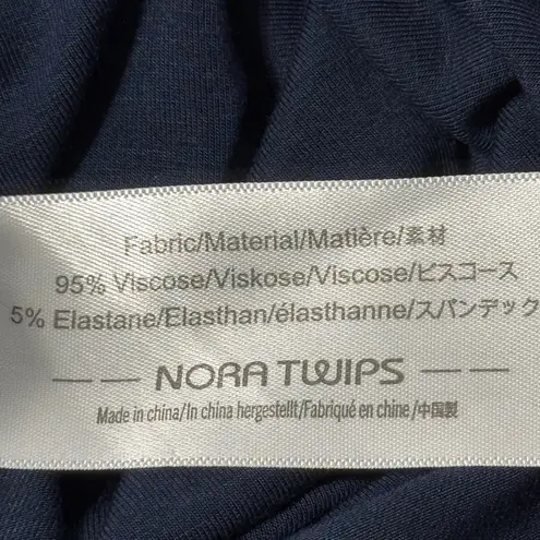 Nora Twips Long Sleeve Knit Button Sleep Nightgown Sleepwear Blue Size M