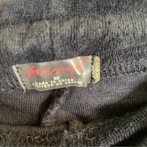 Free People Movement Dark Blue Sweatpants with drawstring Size XS terry cloth