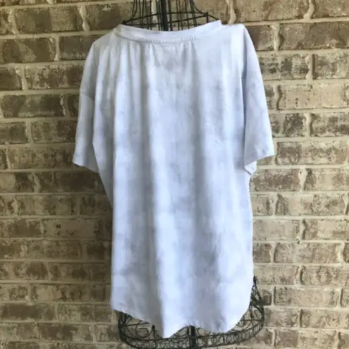 Rae Dunn Good Vibes Top 2X Hi Low Casual Graphic Festive Relaxed Vacation