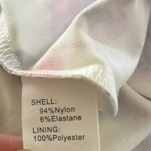 Floral Fit & Flare Midi Dress Romantic Cottagecore Garden Party Spring Feminine White Size XS