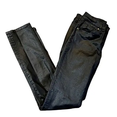 New York & Company Shiny Skinny Black Jeans Size 4