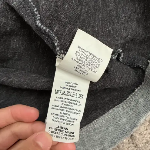 LLBean Women Gray Quarter Zip Pullover Sweatshirt Sz S Lightweight Cotton Blend