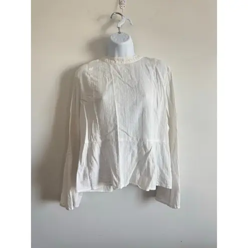 SIR the Label White Cotton Textured Tie