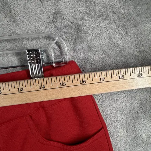 Bob Mackie Pants Medium Wearable Art Red Wide Leg Trouser Travel Minimalist