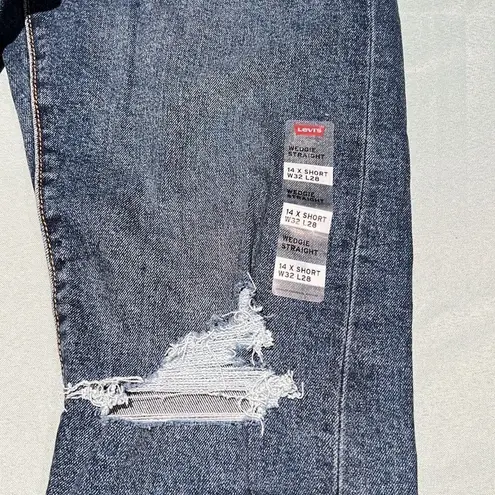 Levi's NWT! Levi’s Wedgie Straight-Leg Distressed Button Fly Cropped Jeans C11