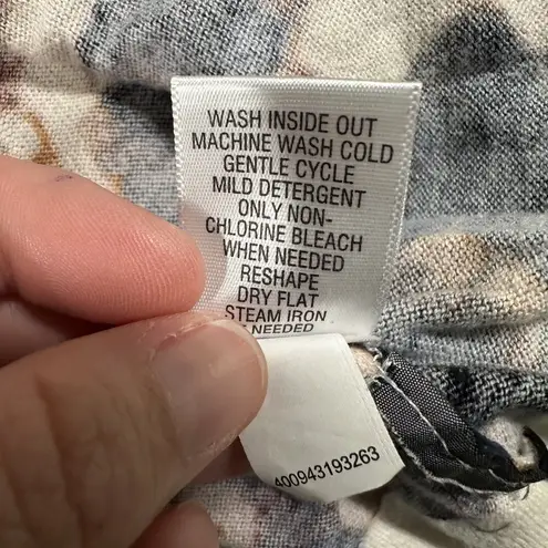 Simply Vera Vera Wang Sweater Womens Small Open Front Tie Cardigan Jacket Blue