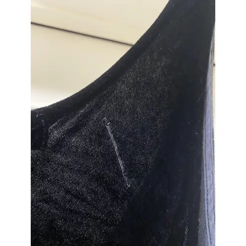 CP Shades Dress Womens XS Blue Velvet Maxi Tank Pockets Made USA