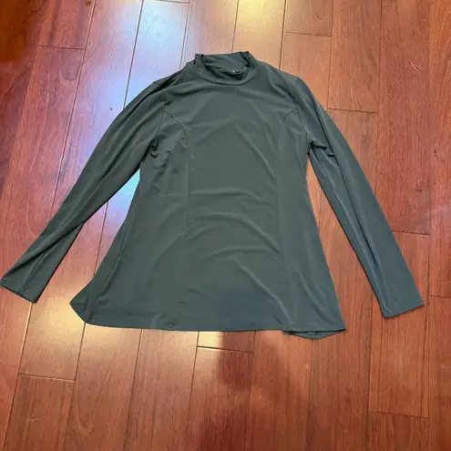 Zenana Outfitters Dark Charcoal Gray Long Sleeve Top Mock Neck Size Small