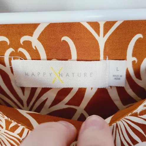 HAPPY X NATURE Juliet Boho Mini Dress Brown Size L