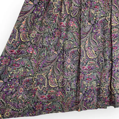 American Vintage Vintage Tailor Sport Purple Black Paisley Knee Length 80s Business Skirt 8