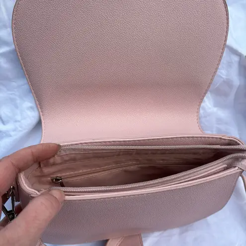 Elegant Pink mini saddlebag Bag with Minimalist Design