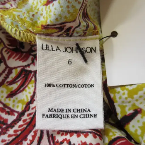 Ulla Johnson NWT Acacia Midi in Call Lily Floral Cotton A-line Skirt 6 $490