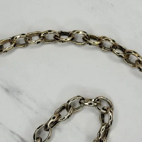 Silver Textured Medallion Chain Belt Animal Print One Size (OS) ✨