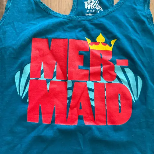 Raw Threads Mermaid Bamboo Athletic Tank | Size XS | Moisture Wicking | NWOT Blue