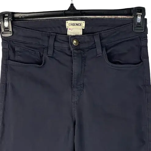 L'Agence L’Agence SZ 26 Margot Skinny Jeans High-Rise Stretch Pockets Zip Stingray Gray