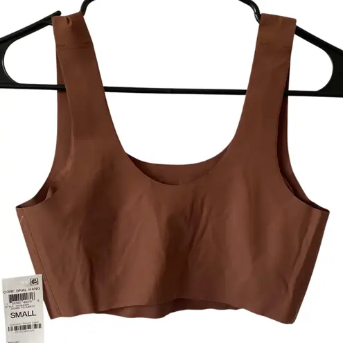 NEW ALFANI Removable Cups Laser Cut Seamless Bralette Down to Earth Brown Small