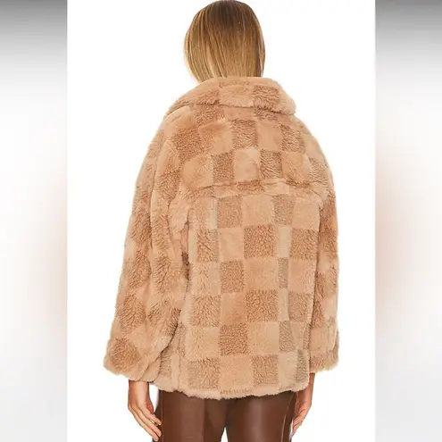 $540 Apparis Lucy Jacket in Butterscotch Checker NWT Tan Size L