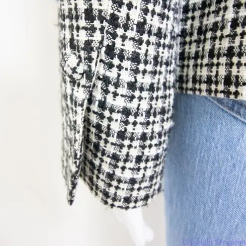 Caslon tweed black and white blazer jacket , women's size 4