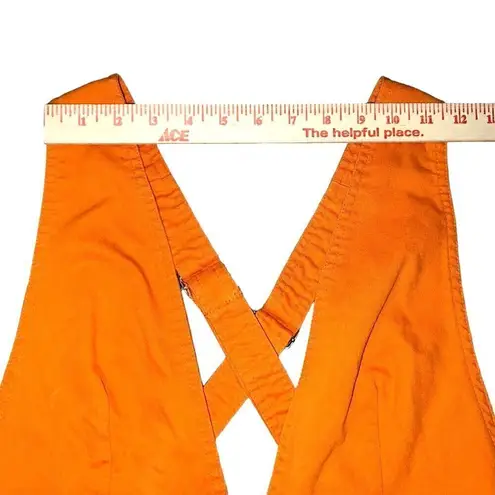 Sincerely Jules Size XL Orange Backless Jumpsuit Concert Festival Vacation Beach