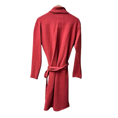 Frank & Eileen Willa Long Sleeve Triple Fleece Mini Wrap Dress Cranberry Red XL