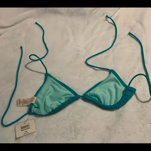 OP  Teal Green Unstructured Bikini Top. Size L. NWT