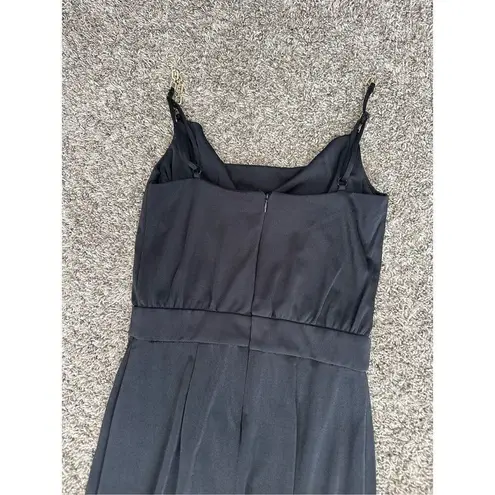 Jason Wu Palazzo Cowl Neck Chain Straps Black Jumpsuit Wide Leg Formal Party XS