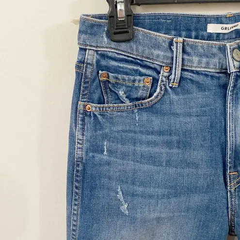 GRLFRND Naomi High Rise cropped distressed Jeans in I will survive wash size 29