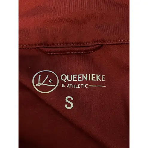 Queenieke Jacket Womens Small Red Full Zip Athletic Running Thumbholes Yoga