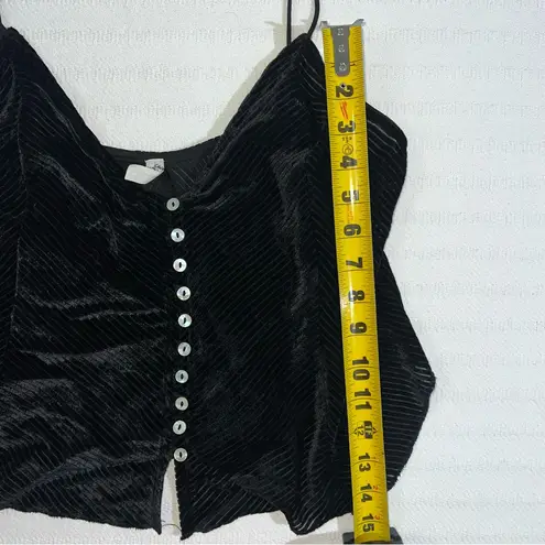 Intimately Free People Womens Velvet Grunge Whimsigoth Top Size XS Black Vamp