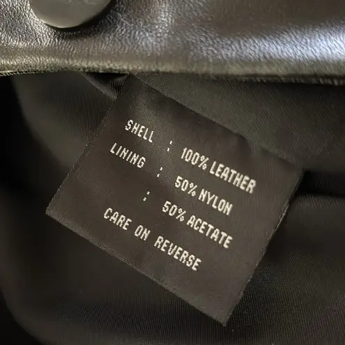 VTG Colebrook Longline Trench Coat Button Up
Leather Jacket Sz M Pockets Black Size M - Image 7