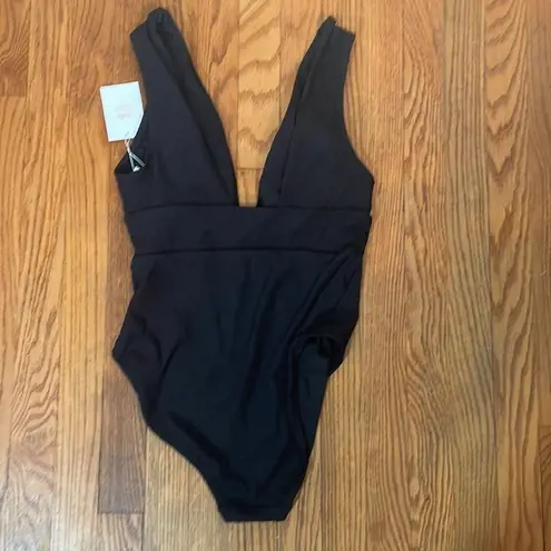ANDIE Swim The Mykonos Rib One Piece Swimsuit Black size M NWT