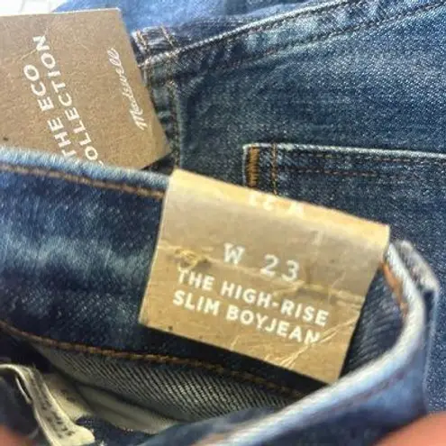 Madewell NEW  The High-Rise Slim Boyjean: Eco Edition Medium Wash Skinny Size 23