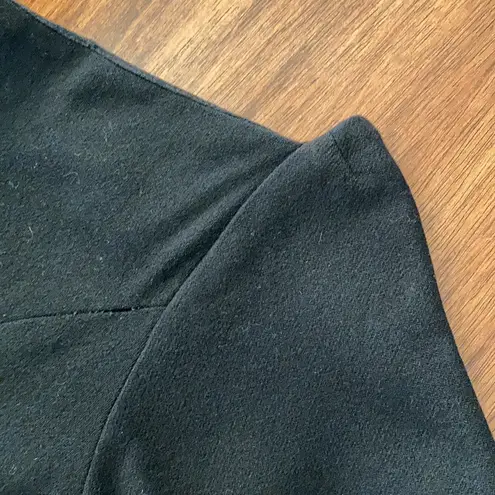 Vintage 1950s Wool Blend Hand Sewn Notch Neck Sweetheart Dress Black RARE EUC Size undefined