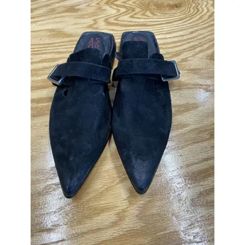 A.S.98 Ayden Flats Women's 9.5 Black Suede Slip