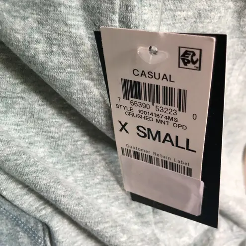 Ideology Womens Jacket XS Green Zip Up Hoodie Long Sleeve Drawstring NWT