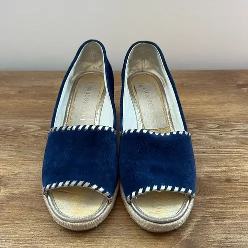 Jack Rogers  Navy Suede Palmer Wedge