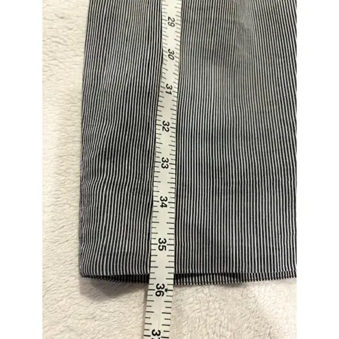 J. CREW FACTORY Gray Grey Career Short Cap Sleeve Stripe Cotton Silk Dress 14