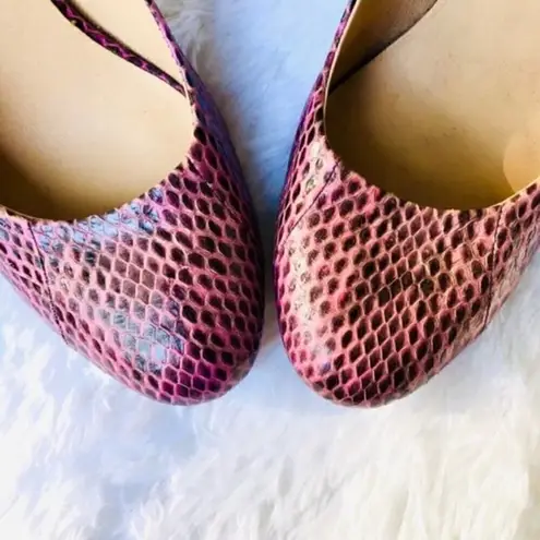 Pour La Victoire Pour La Victorie Heels 9 Pumps Haya Snake Print Pumps Fuschia Party Vacation - Image 7