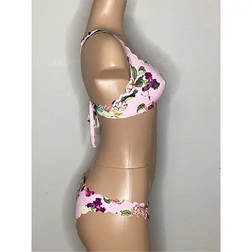 PilyQ New. PQ reversible floral teeny bikini. L-top/M-bottom. Retails $172